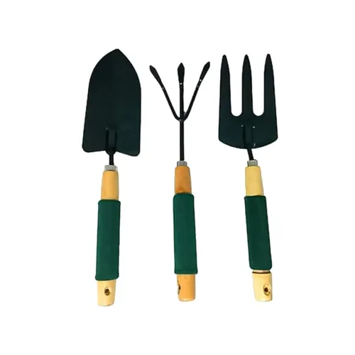 Image of Sulfar Gardening Tool Wood Handle Cultivator Trowel Forks Tool Set (3 Pack)