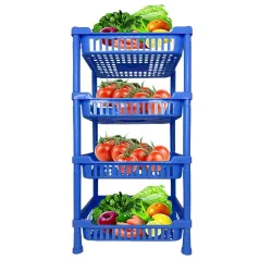 Sulfar Multipurpose Plastic Trolley with Countertop Dish Rack 