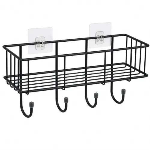 Image of Sulfar Self Adhesive Bathroom Shelf with Hooks