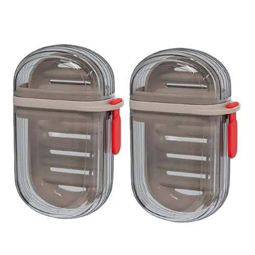 Image of Sulfar Transparent Soap Case – Bathroom & Kitchen (Pack of 2)