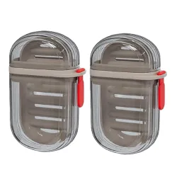 Sulfar Transparent Soap Case – Bathroom & Kitchen (Pack of 2)