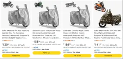 Sulfer Bike Cover upto 87% discount 