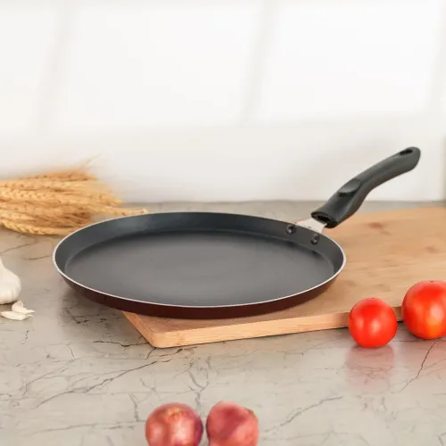 Image of Sumeet Elegantia Induction Base Non Stick Aluminium Dosa Tawa 28cm | Gas and Induction Friendly | Cherry
