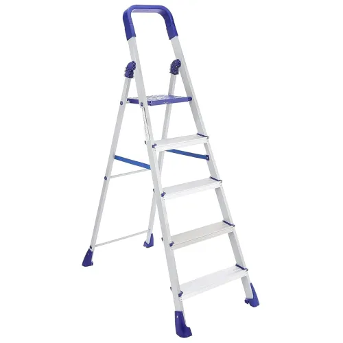 Image of Sun Kart Clamber Pro 5-Step Ladder – Foldable, Blue