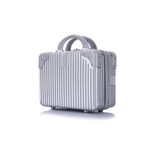 Image of SUNBEET Mini Hard Shell Hard Travel Luggage Makeup Case Small Portable Carrying Case Suitcase Organizer Makeup Storage B