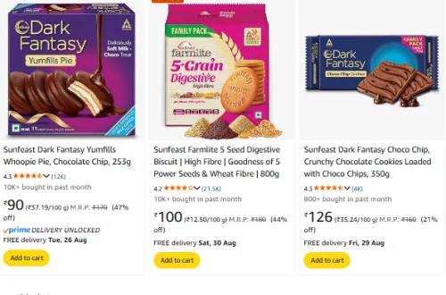 Image of Sunfeast Cookies upto 51% Discount 