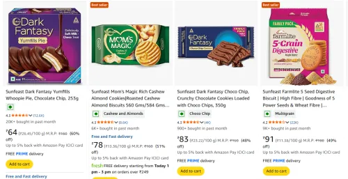 Image of Sunfeast Cookies upto 60% Discount | Starting at ₹64
