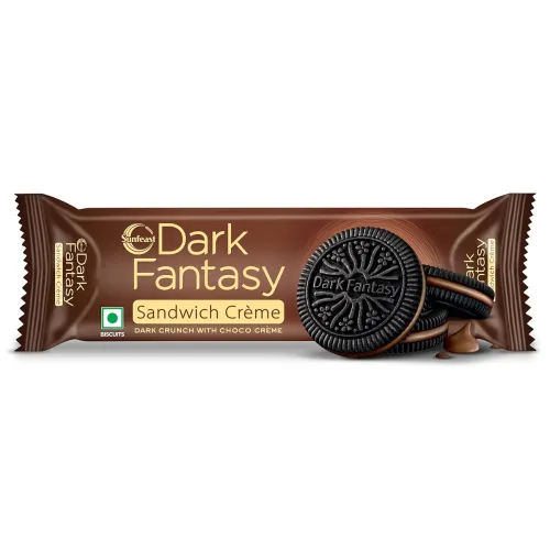 Image of Sunfeast Dark Fantasy Crème Biscuits with Real Chocolate (83g)