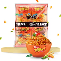 Sunfeast YiPPee! Magic Masala, Long, Non-Sticky Instant Noodles | With Real Vegetables 12 in 1 Pack | 720 gram/840g/ 871.2 (12 unit *72.6)(weight may vary)