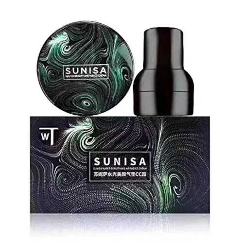 Image of Sunisa Mushroom Head Air Cushion BB & CC Cream Foundation (20g) & Blush Brush Set
