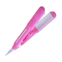 SUNKISSED Portable Mini Electronic Hair Crimper For Women Ceramic Coated Plates, Multicolour (Mini)
