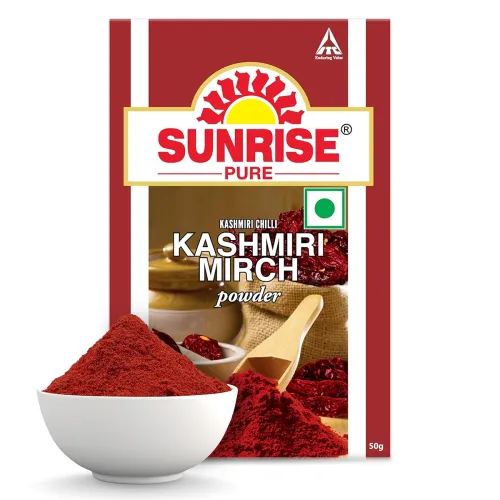 Image of Sunrise Pure Kashmiri Mirch Spice Powder Pouch, 50 gram