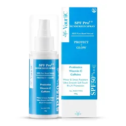 Sunscreen Spray SPF-50 PA+++ 100 ml | For UVA & UVB Protection | No White Cast | Broad Spectrum | Blue Light Protection | Brightens & Hydrates Skin | Skin Sun Protection Spray | with Probiot...
