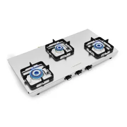 Sunshine Curvv 3 Burner | High Premium Stainless Steel Gas Stove | 2MM Stainless Steel | 5 Year Warranty On Body & Burne