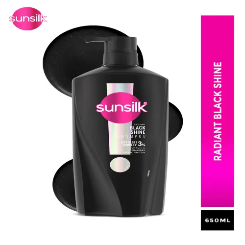 Image of Sunsilk Radiant Black Shine Shampoo - 650 ml