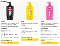 Sunsilk Shampoo at Minimum 52% Off