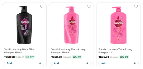 Image of Sunsilk @ Up to 65% Discount