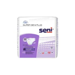Super Seni Plus Breathable tape style Adult Diapers | Double wetness indicator | Side leakage protection | size small | Waist size 22\' - 31\' (55 cm - 80 cm)