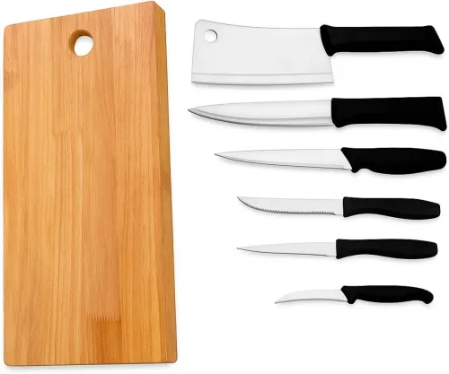 Image of SUPERCOOL DNJ Knife set & Chopping Board (wooden)Knife set 