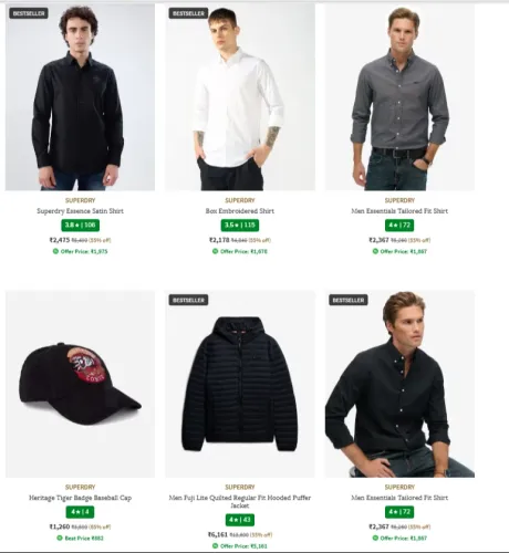 Image of Superdry Men's Clothing & Accesories at minimum 55% Discount