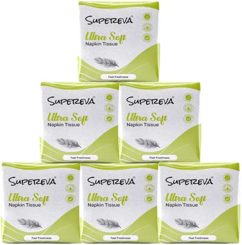 Image of SUPEREVA Premium Quality Ultra Soft Tissue Paper Napkin 