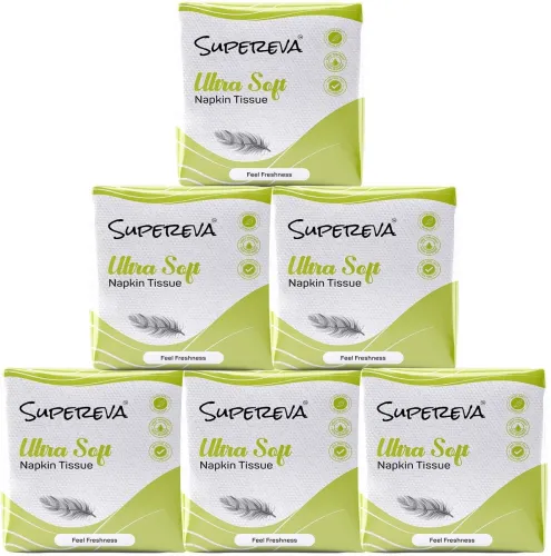Image of SUPEREVA Premium Quality Ultra Soft Tissue Paper Napkin (600 Tissues)