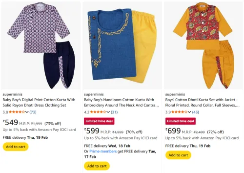 Image of Superminis kurtas for baby boy upto 70% off