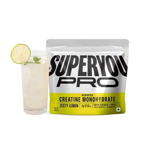 Image of SuperYou Lemon Micronized Creatine Monohydrate Powder 112g