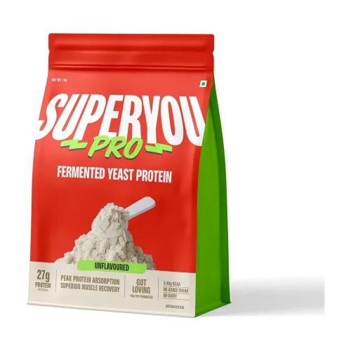 Image of SUPERYOU Pro Fermented Yeast Protein|26g Protein|Unflavoured 1kg Plant-Based