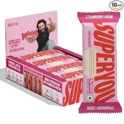 Superyou Strawberry Protein Wafer Bars (Pack Of 10)