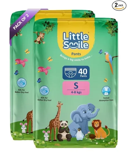 Image of Supples Baby Diapers Pants Size S Pack of 2
