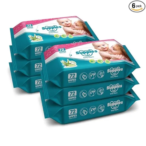 Image of Supples Baby Wet Wipes (72 Wipes x 6 Packs)