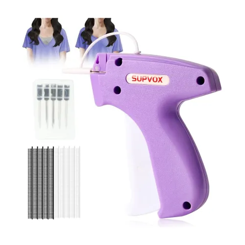 Image of Supvox® Quick Clothing Fixer Mini Tag Gun (5 Needles 1000 Glue Needles)