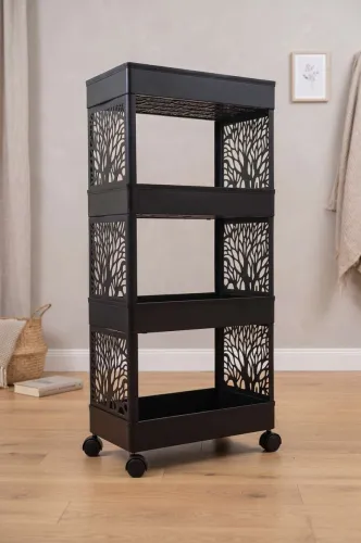 Image of Surety for Safety Shelf Organizers (Black, Plastic)