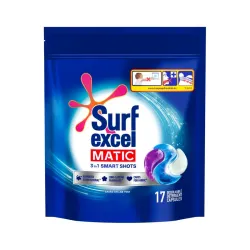 Surf Excel Matic 3 in 1 Smart Shots 17 pcs Detergent Pods 