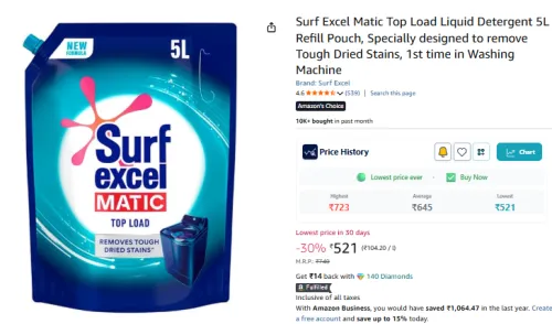 Image of Surf Excel Matic Top Load Liquid Detergent 5L