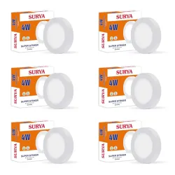 Surya 4W Super Striker LED Surface Light (Pack of 6)