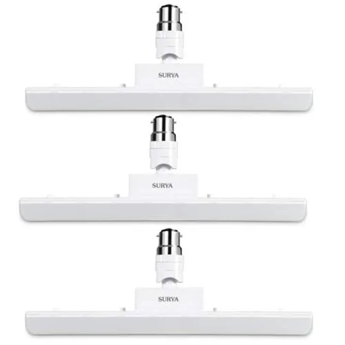 Image of Surya Angular T-Bulb 10 Watt B22 Base (Blue, Pack of 3)