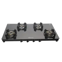 Surya Flame Futura Gas Stove 4 Burners Glass Top 