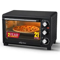 Surya Flame Zolo 21L OTG Oven for Kitchen, 1200W Compact Toaster Griller for Baking Pizza, Cake, Grilling | Auto-Shut Off with Ready Bell | Multi-Stage Heat Selection & Timer | 2 Year Warran...