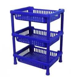 Suzec 3-Layer Kitchen Storage Trolley Organizer