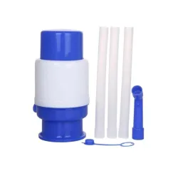 Suzec H2O Hand Press Manual Water Pump Dispenser for 20 Litre Drinking Bottle Can for Home Office Outdoor (Support All Brand Bottles), Blue