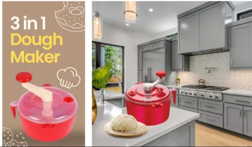 Image of Suzec Plastic Atta Dough Maker with Beater 2 in 1 for Kitchen 
