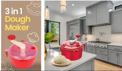 Suzec Plastic Atta Dough Maker with Beater 2 in 1 for Kitchen