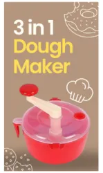 Suzec Plastic Atta Dough Maker with Beater, Chop & Churn 2 in 1 for Kitchen - Made in India (Multicolor) (2011)