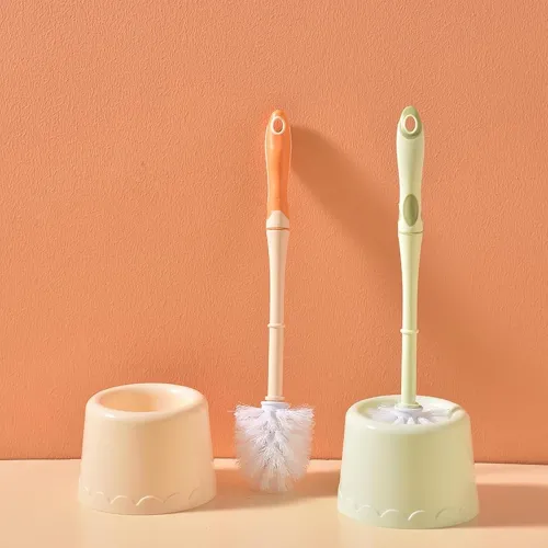 Image of Suzec Silicone Toilet Brush with Slim Holder, Pack of 2