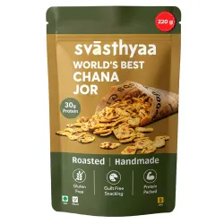 Svasthyaa Roasted Chana Jor Garam Healthy Snack for Kids & Adults | Crispy Channa Namkeen, High Protein, Gluten Free | V