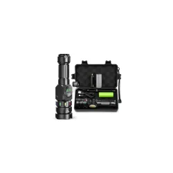 Svoko High Power Rechargeable Torch Light, Long Range 2KM Beam, IP67 Waterproof LED Flashlight with 9 Light Modes, Adjustable Portable Torchlight for Camping and Outdoor Use