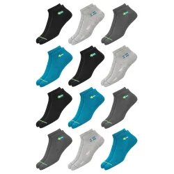 SWAGR 12 Pairs Solid Cotton Ankle Length Socks for Men & Women