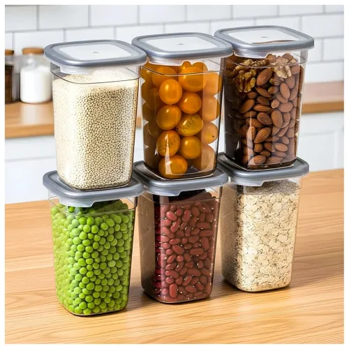 Image of SWAPKART Set of 6 Fridge Kitchen Storage Containers 